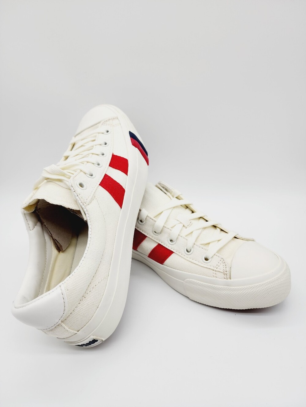 PRO-Keds Royal Plus Canvas White Red Sneakers Men's Size 9.5 NEW - Picture 13 of 16